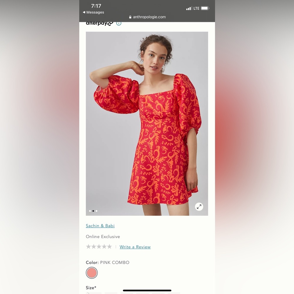 Anthropologie Mini Dress